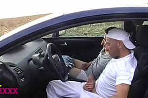 Hitchhiker Pays With Blowjob in Car