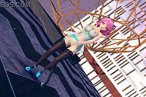 MMD Pink Cat Touhou R-18 Anime Featuring Huge Boobs and Lingerie