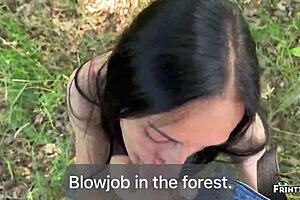 Anal and deepthroat hardcore woodside action in public