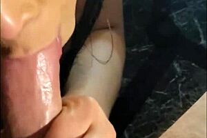 Upside down dick sucking by tranny and bf