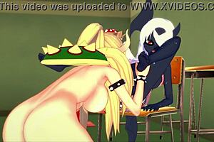 Bowsette And Absol In Lesbian Encounter With Passionate Actions