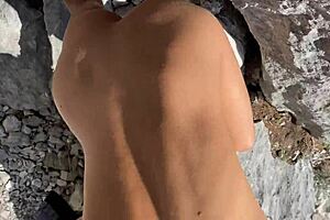 kate rich fucks boldly in mountains, swallowing cum without fear