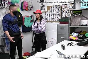 Teenagers caught stealing, forced to give a blowjob