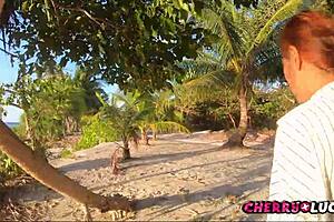 Oral pleasure in an open air setting