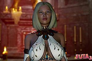 Brunette futa BENT OVER for FUCKING