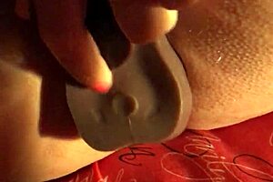 My wife loves playing with her dildo until she cums