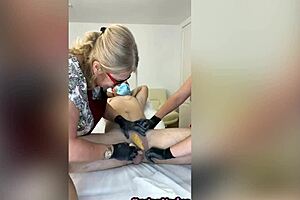 sugarnadya teams up with her skilled friend for deep depilation fun