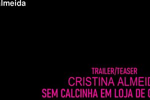 Cristina Almeida Flashes Hairy Pussy In Shoe Store