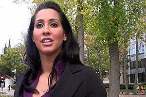 Stranger Convinces Busty Brunette Milf For Intimate Encounter