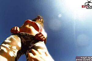 French Teen With Small Tits Fucks In Forest