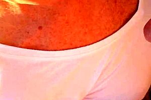 Just doing the yard work, sucking cock in garden