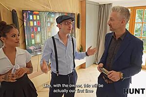 pretty latina gets fucked on the sofa by old gay guy in pov