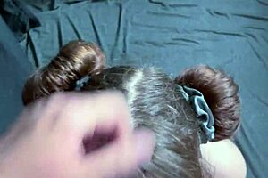 Pov your perfect goth girlfriend gets on her knees & ruins her makeup getting a massive facial after sucking your cock