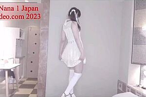 Mature woman with twin ponytails transforming into a naughty girl: Part 1