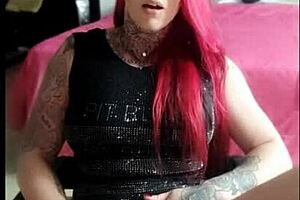 boyfriend away, she masturbates to orgasm alone