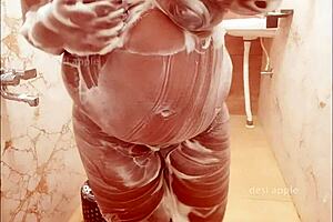 bengali wife bathing with her big tits exposed