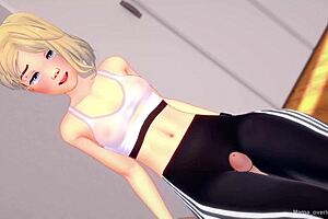 Spider Gwen Sweaty After Workout Licks Dick in Adult Version