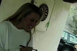 Dirty blonde takes huge cock deep in her ass