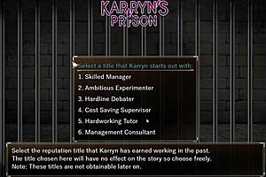 Karryn starting her prison adventure in level 1