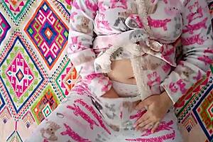 with my best friend, she can't hold back and fingers herself in her cute underwear