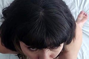 Shy teen porn, this skinny teen babe gets a big cock in her twat and she starts to talk dirty about her cuckold