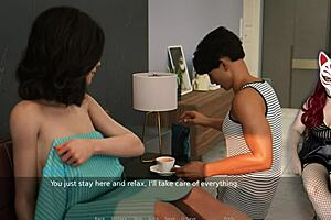 Ms. Denvers in episode 33 with big tits and see through outfit