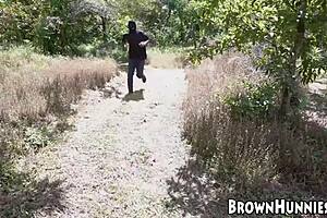 Exotic maya bijou loves outdoor big black cock insertion