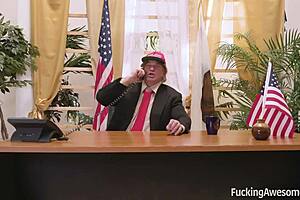 Diamond Gives Blowjob and Facial to Commander