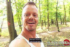 Bodo Dates Jana Schwarz in Park During Hitzefrei