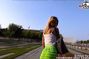 Slim Blonde Teen Model Picked Up At Real Sex Meeting In Germany