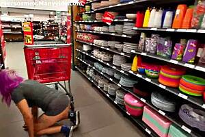 Daniela hot gets masturbated by stranger in supermarket, squirts publicly 😏