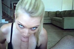 Blonde Teen 18+ Waits All Day To Suck Big Cock Sloppily