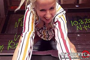 Bodo Dates Jana Schwarz in Park During Hitzefrei