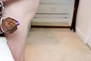 i tied up alison woodward in bondage and fucked her doggystyle, she blowed my cock and i cummed on her tits! nipple play was hot.