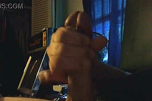 he strokes his monster cock while moaning, building up to a huge cumshot for allison