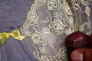 friend's sexy lingerie for hot masturbation sessions