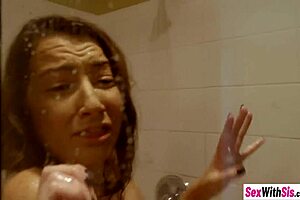 Brunette lily adams enjoys stepbrother's monster cock hardcore