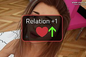 step sister gives first deepthroat to brother's huge dick in milfy city game