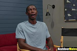 Three gay men of different races fuck each other inappropriately