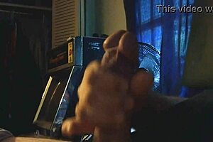 he strokes his monster cock while moaning, building up to a huge cumshot for allison