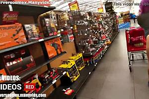 Daniela hot gets masturbated by stranger in supermarket, squirts publicly 😏