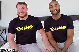 Watch these hot studs fuck! Sexy model lets newbie top him for his first gay hookup!