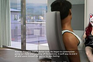 Ms. Denvers in episode 33 with big tits and see through outfit