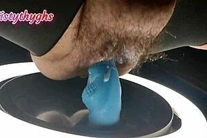 MistyThyghs Takes Cum-Covered Fat Cock