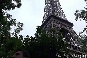 Public sex orgy at Eiffel Tower in Paris France with blowjobs and fucking everywhere!