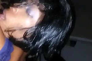 Ebony ass takes big black cock in anal pounding