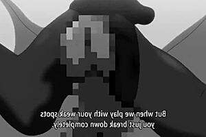 Anime Character Performing A Footjob In Hentai Style