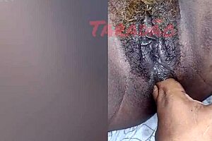 Sucking the latina's hairy pussy until she cums