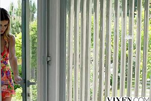 blonde ada caught masturbating by boss, leads to deepthroat and ball licking