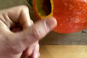 This guy went wild sticking it into a pumpkin for kicks.